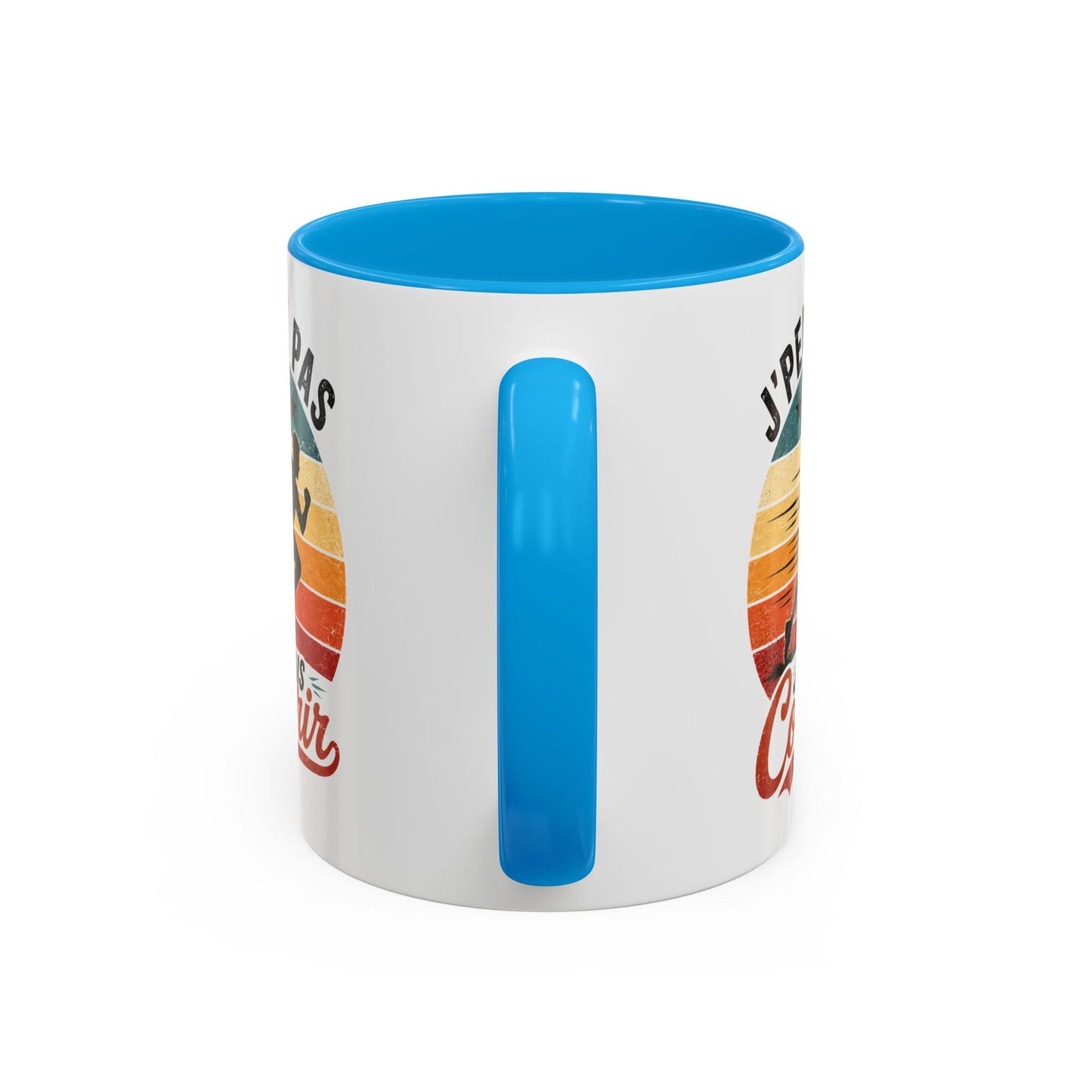 Tasse Homme J’Peux Pas J’Vais Courir – Mug Running Vintage Humoristique – Cadeau Coureur Sport Jogging 325ml