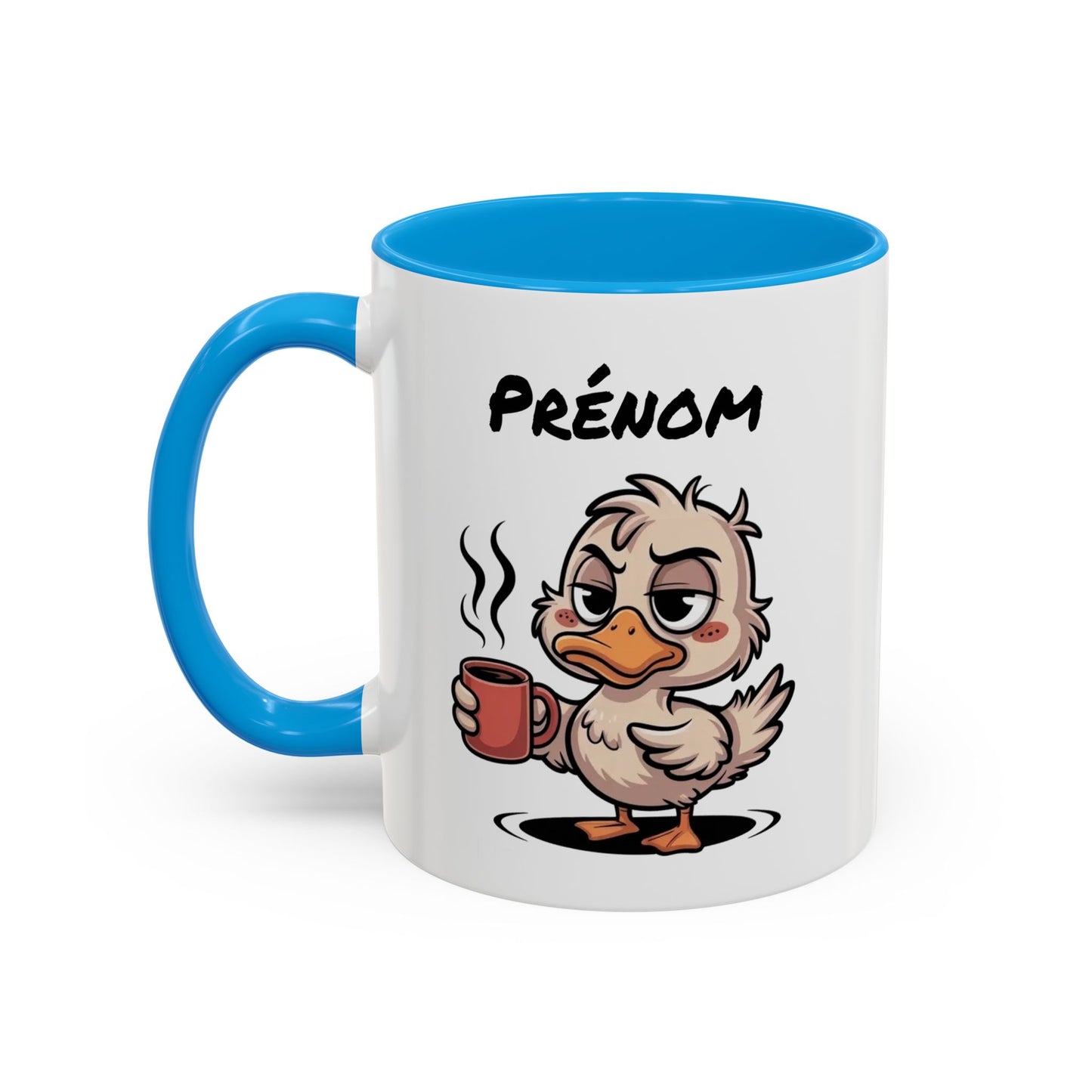 Tasse Canard Café Personnalisable 325ml – Mug Céramique Humour Réveil Matin Prénom Cadeau Original