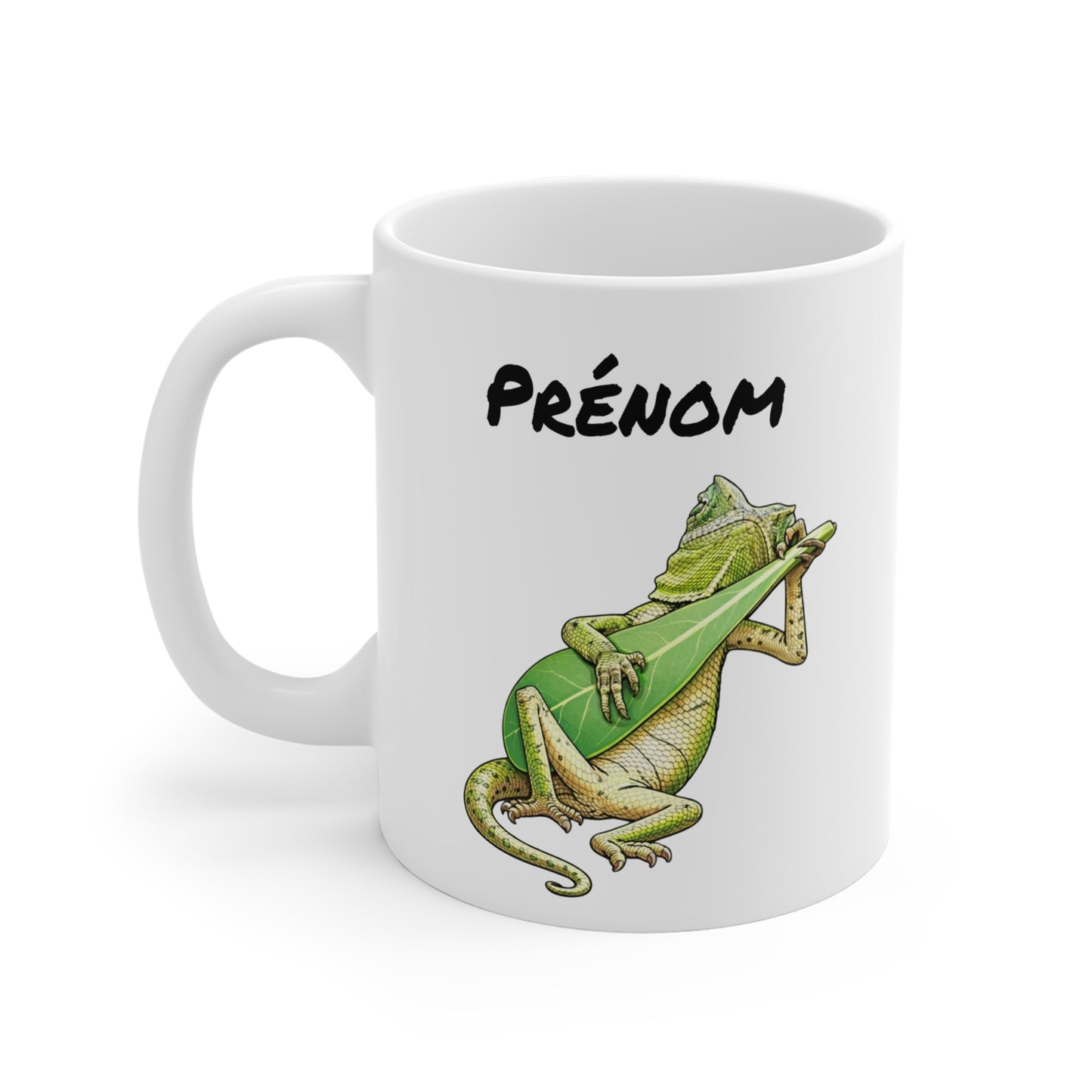 Tasse Lézard Personnalisable avec Prénom – Mug Animal Musique Original – Cadeau Créatif Nature 325ml