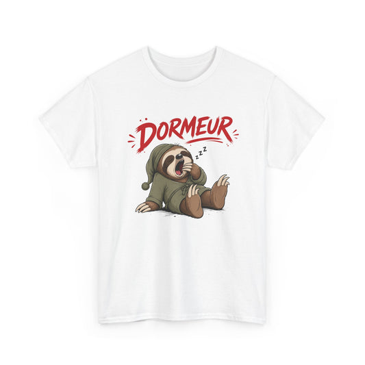 Tee-Shirt Dormeur – Paresseux Fatigué Humoristique – Cadeau Homme Adulte Amateur de Siestes