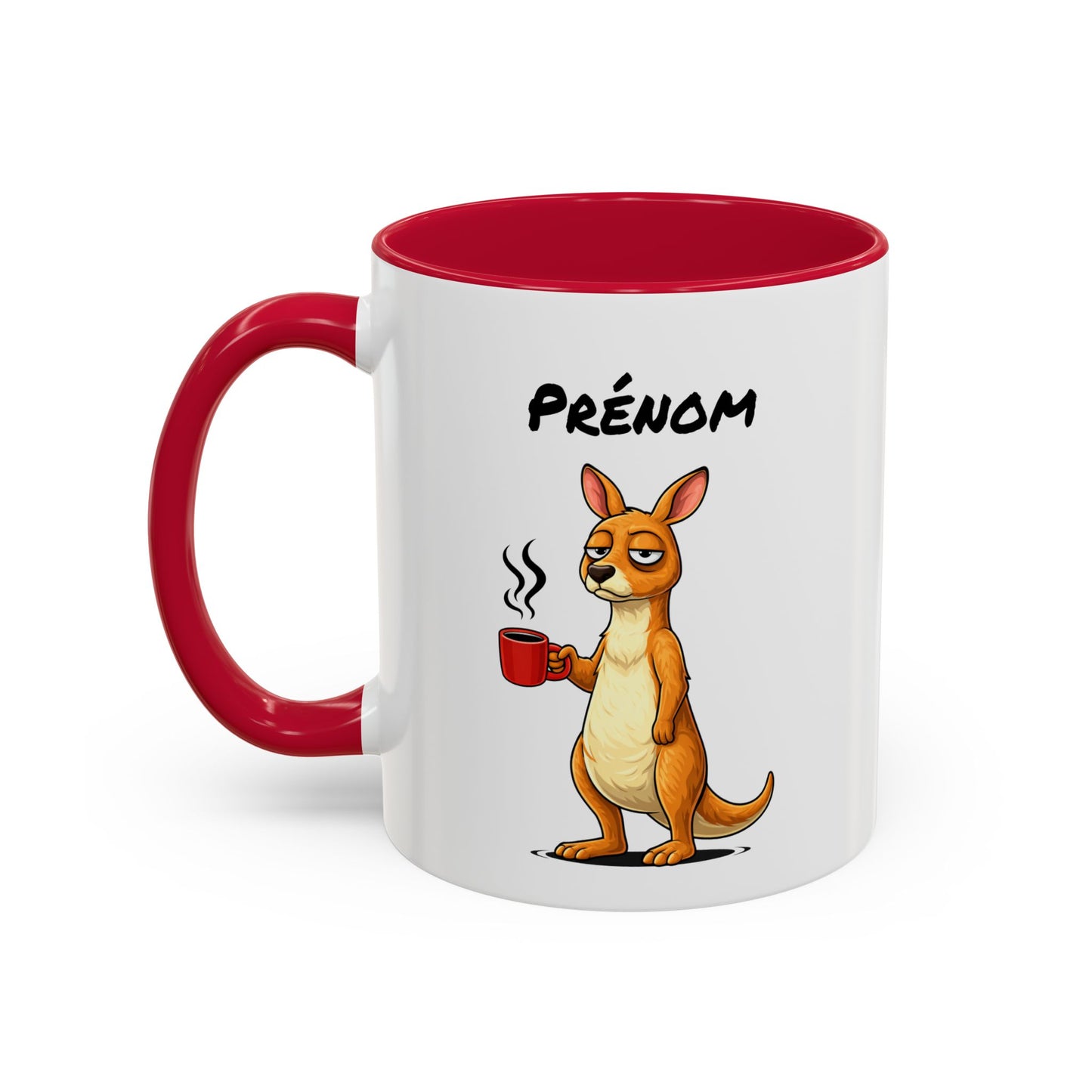 Mug Kangourou Personnalisable 325ml – Tasse Café Humour Fatigue Matin Drôle Cadeau