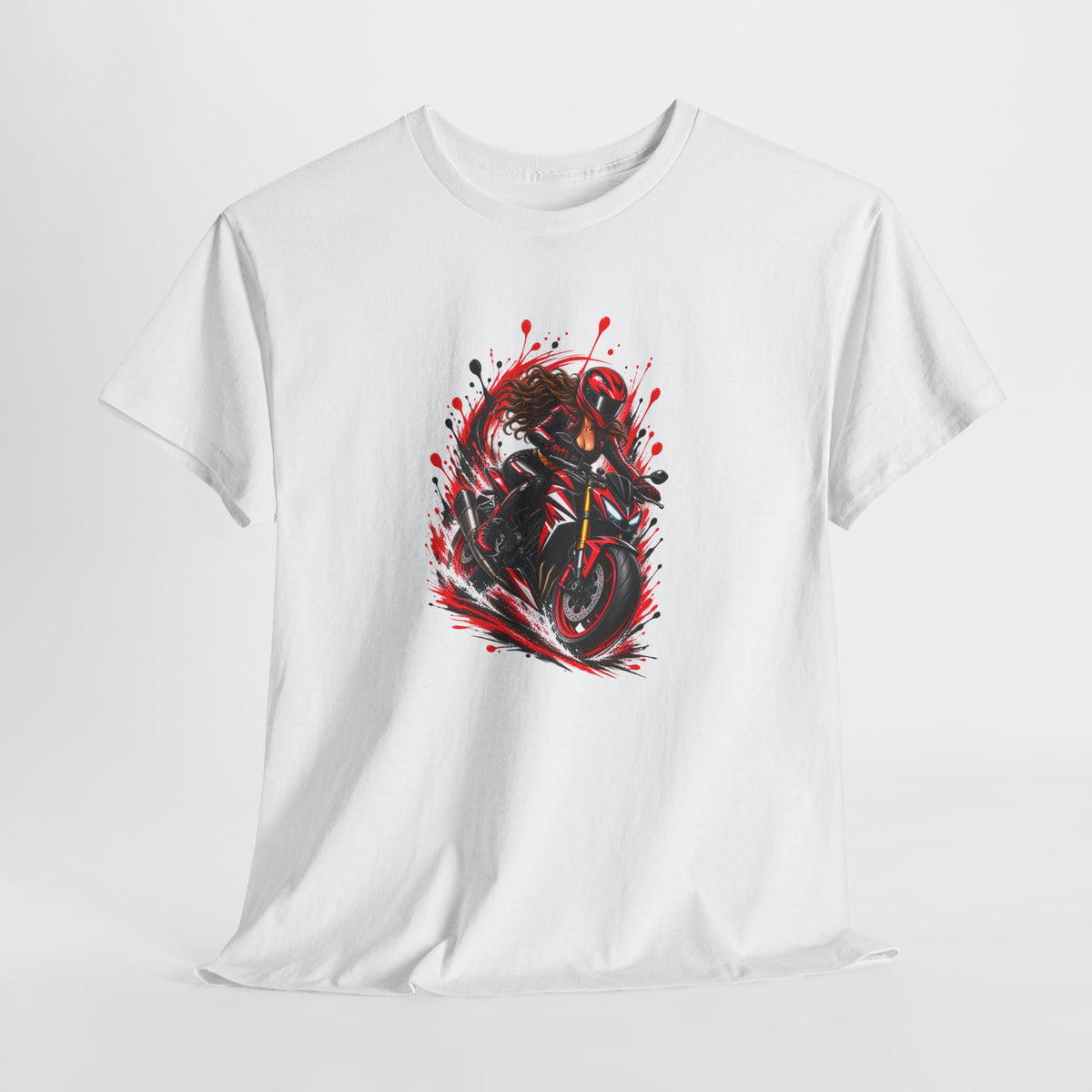 Tee Shirt Moto Femme – Motarde Passionnée de Vitesse – T-Shirt Moto Sportive Cadeau Original Femme