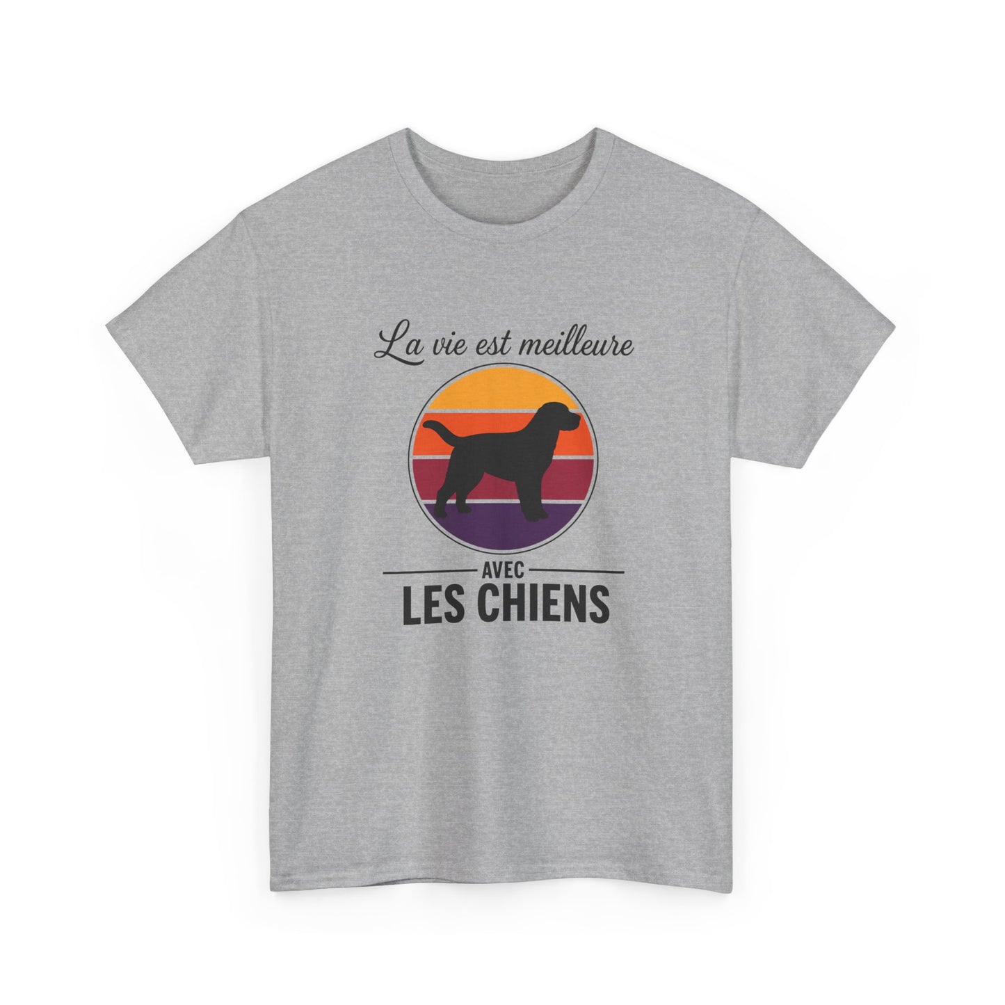 T-Shirt Chien Homme et Femme – Cadeau Amoureux des Chiens – Passion Animaux Compagnon Canin – Idée Cadeau Maître Maîtresse Chien