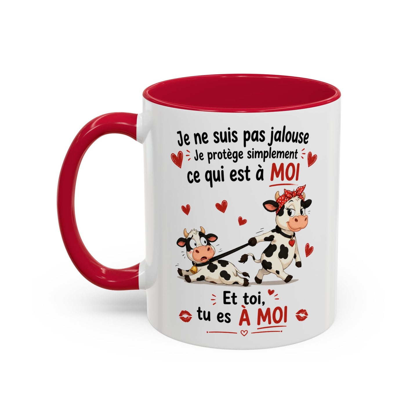 Tasse Vache Couple Humour – Mug Animaux Amoureux Drôle – Cadeau Couple Original 325ml