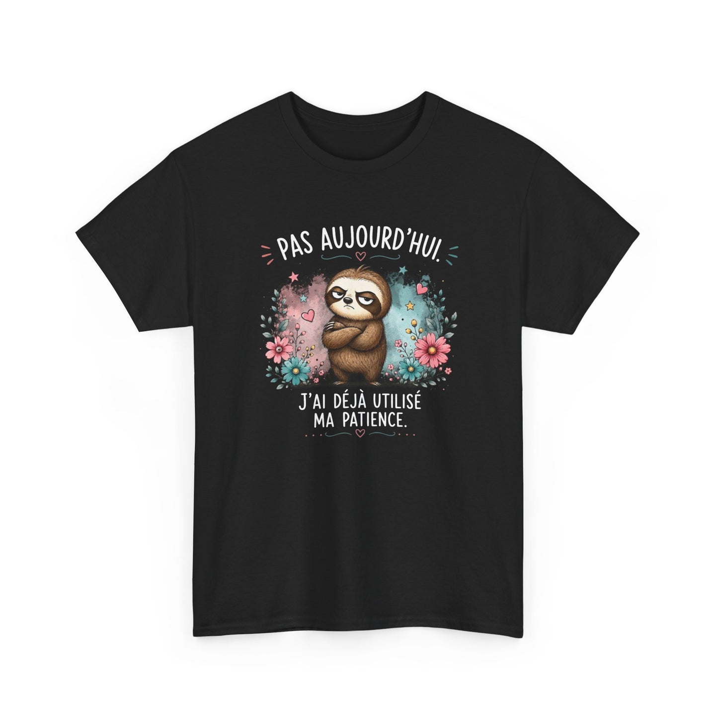 Tee-Shirt Humour Homme et Femme – Paresseux Drôle Blasé – Idée Cadeau Original Animal Mignon Patience Anniversaire