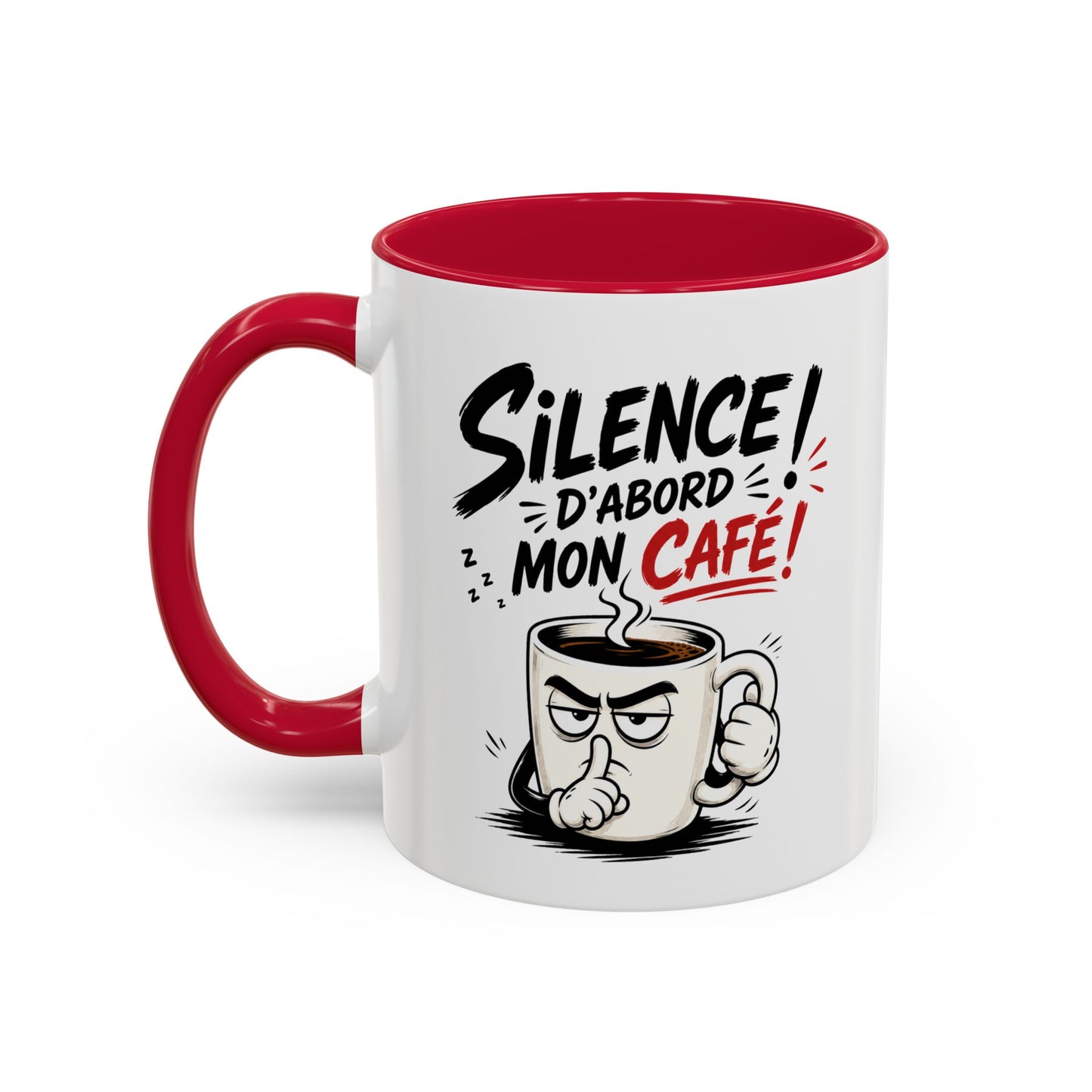 Mug Silence d’Abord Mon Café – Tasse Humour Café – Cadeau Drôle Original Homme Femme – Pause Café