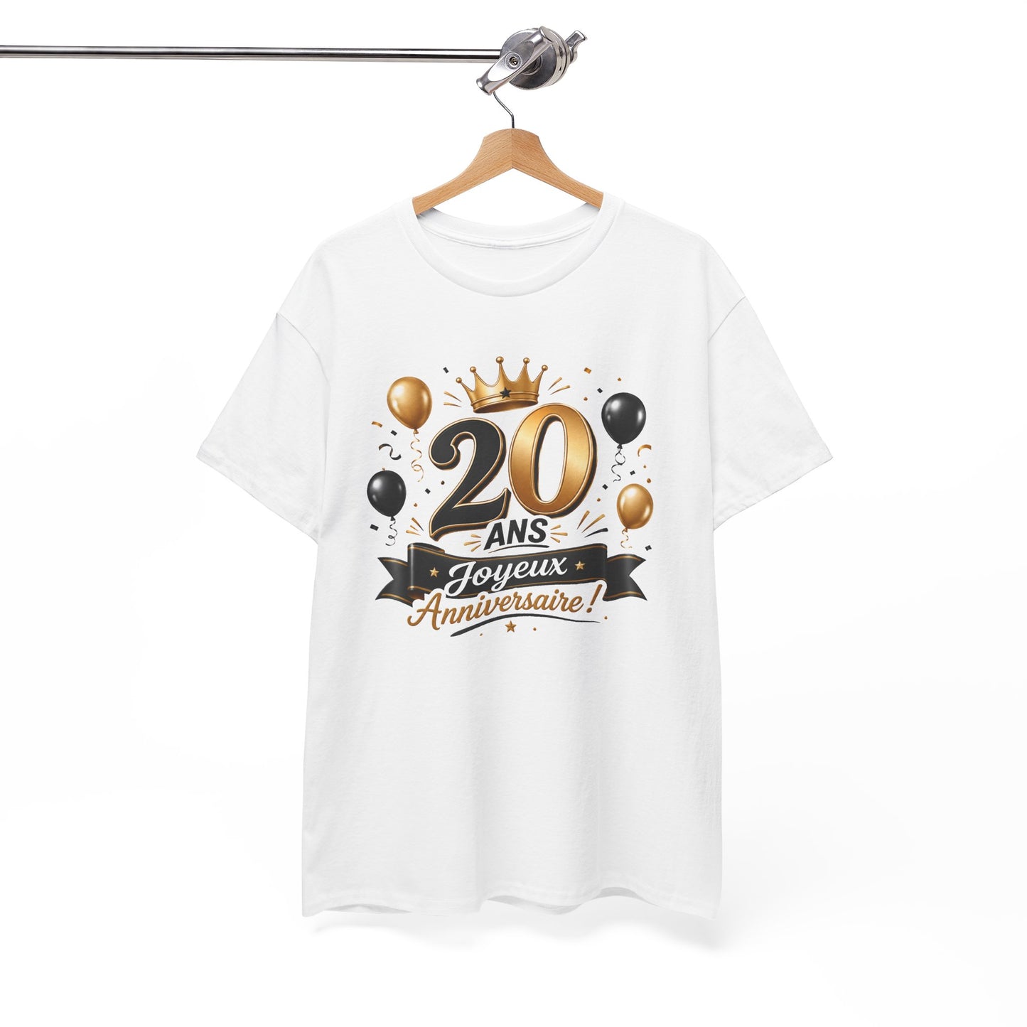 Tee Shirt Anniversaire 20 Ans Homme et Femme Joyeux Anniversaire Cadeau 20 Ans Idée Cadeau Adulte