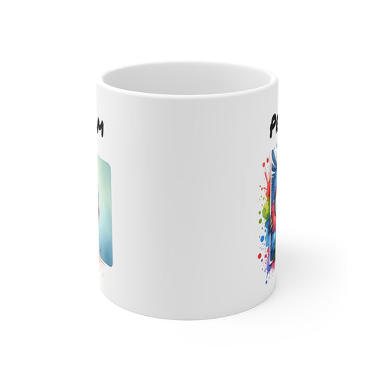 Tasse Personnalisable Perroquet Mignon – Mug Prénom Illustration Tropicale Colorée – Cadeau Animal Exotique 325ml