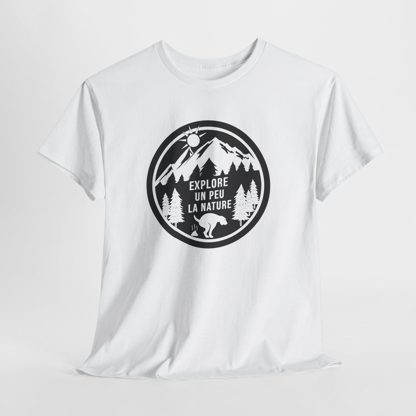 T-Shirt Chien Homme et Femme – Humour Promenade Randonnée Nature – Cadeau Propriétaire de Chien – Amoureux Animaux Plein Air