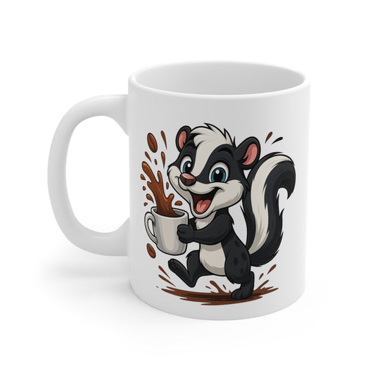 Tasse Putois Amusant – Mug Café Cartoon Céramique 325ml – Cadeau Original Animal Mignon
