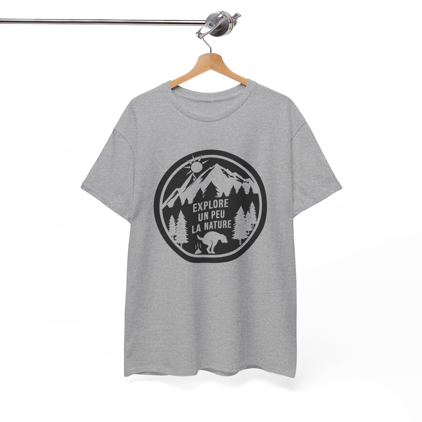 T-Shirt Chien Homme et Femme – Humour Promenade Randonnée Nature – Cadeau Propriétaire de Chien – Amoureux Animaux Plein Air