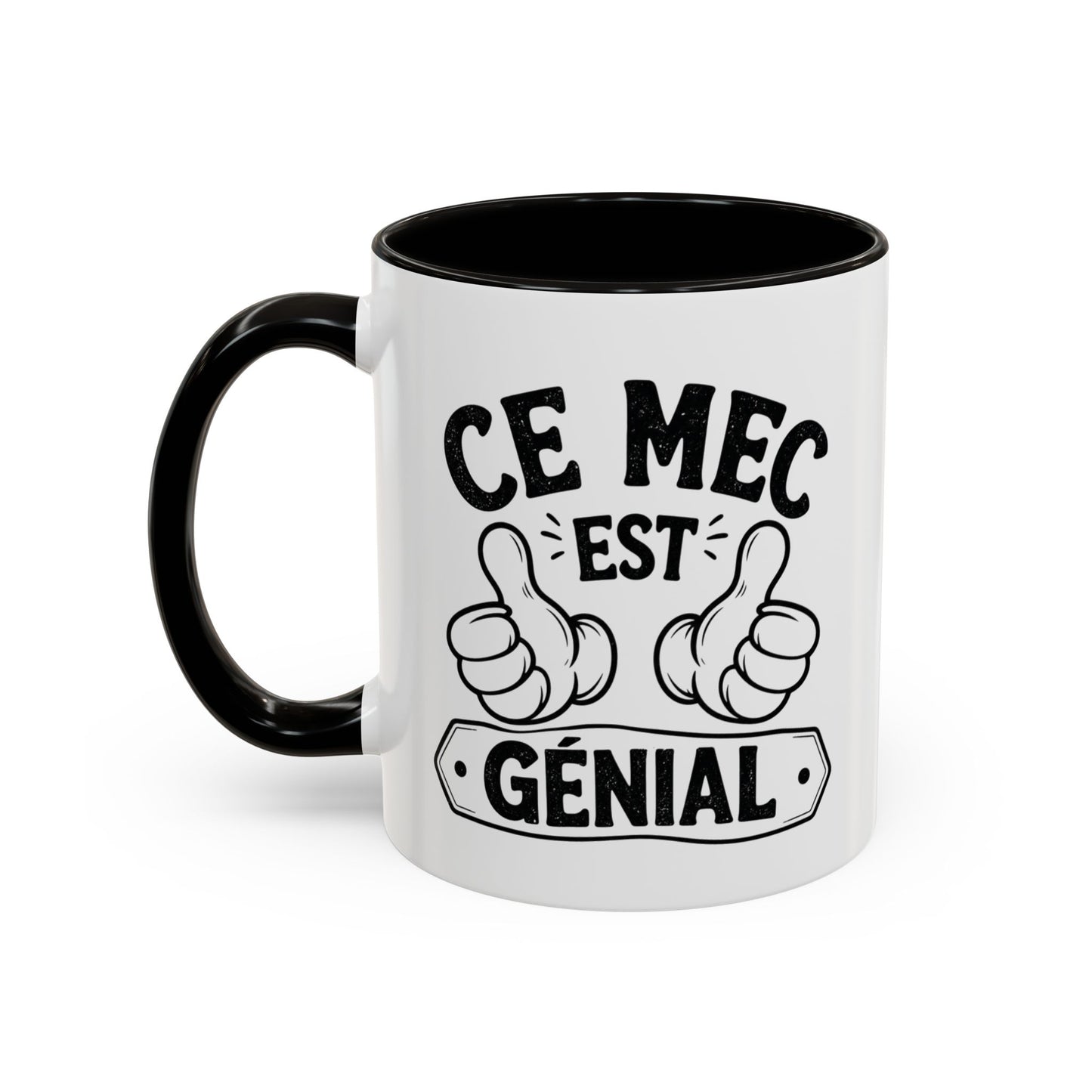 Mug Humour Homme – Ce Mec Est Génial – Tasse Drôle et Fun Cadeau Original Céramique 325ml Noir
