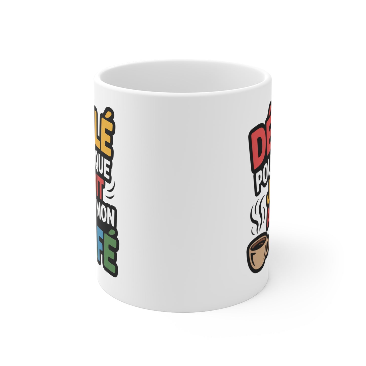 Mug Humour Café – Tasse Céramique 325ml « Désolé pour ce que j’ai dit avant mon café » – Cadeau Original