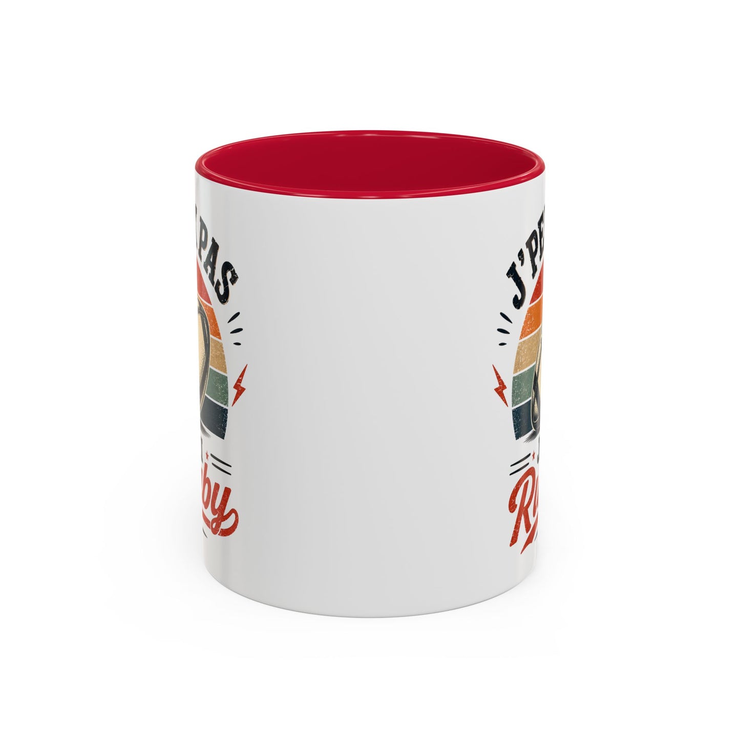 Tasse J’Peux Pas J’Ai Rugby – Mug Rugby Vintage Humoristique – Cadeau Rugbyman Homme Femme 325ml