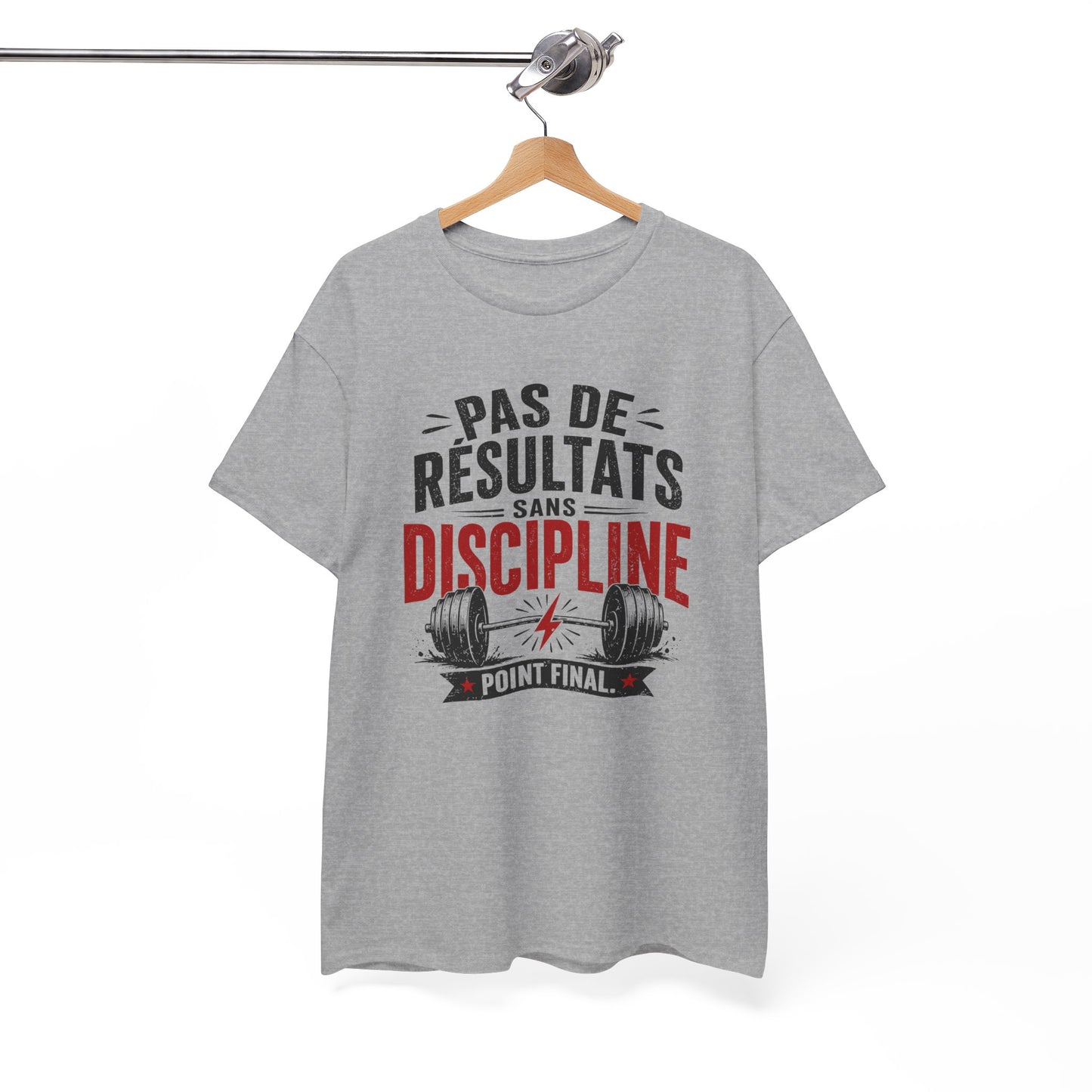 T-Shirt Musculation Discipline – Pas de Résultats Sans Discipline – Tee Shirt Fitness Motivation Gym Adulte Idée Cadeau Sport