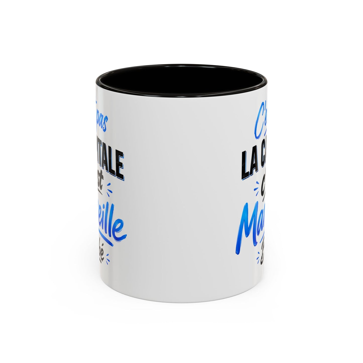 Tasse C’est Pas La Capitale C’est Marseille Bébé – Mug Humour Marseille – Cadeau Marseillais Original 325ml