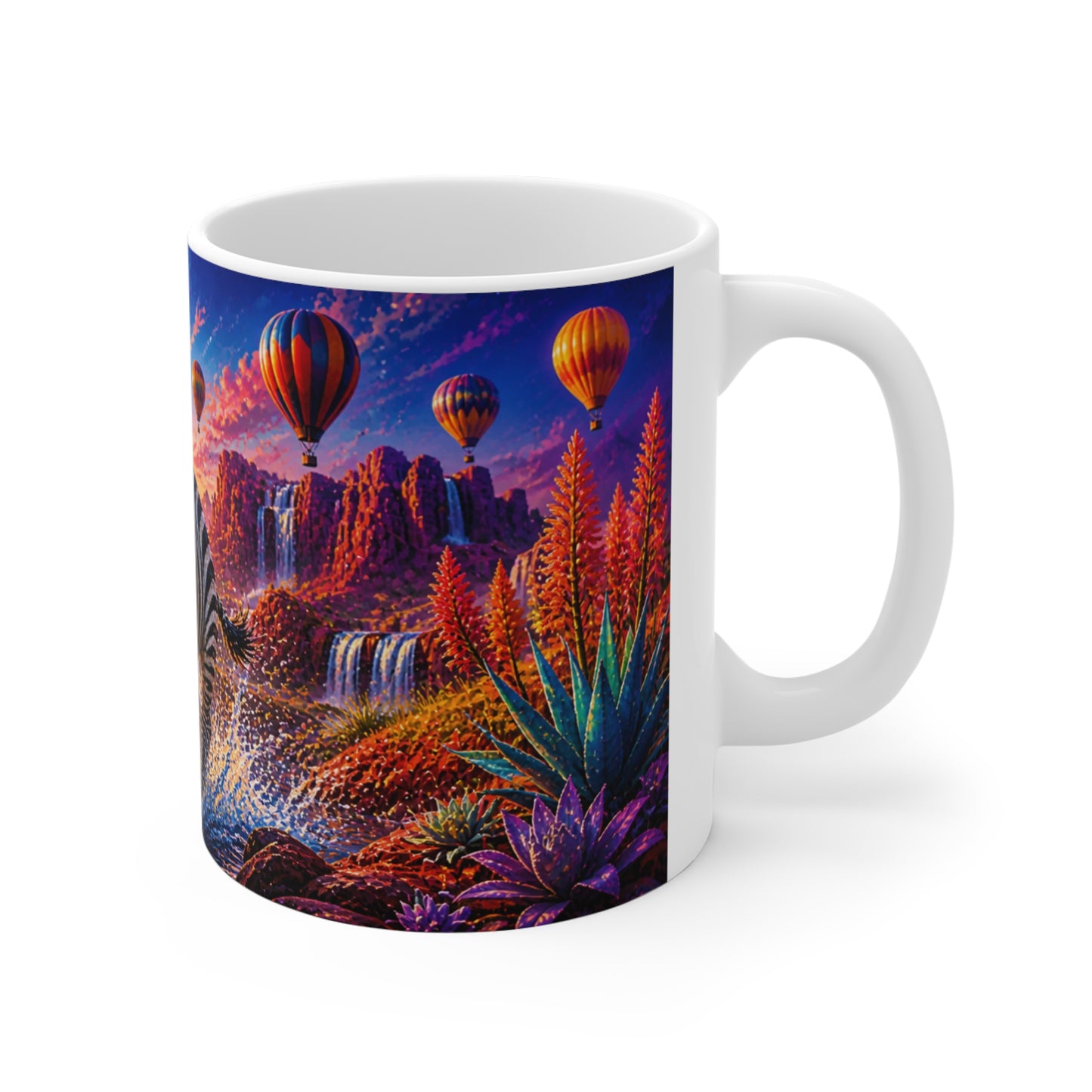 Tasse Zèbre Tropical – Mug Safari Coloré – Cadeau Animaux Sauvages Homme Femme Enfant 325ml