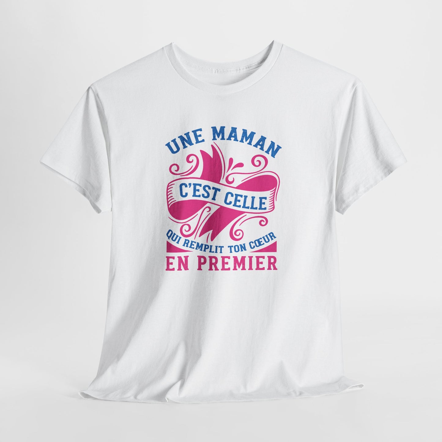 Tee Shirt Femme Maman Mère Amour Famille Cœur Idée Cadeau Anniversaire Fête des Mères