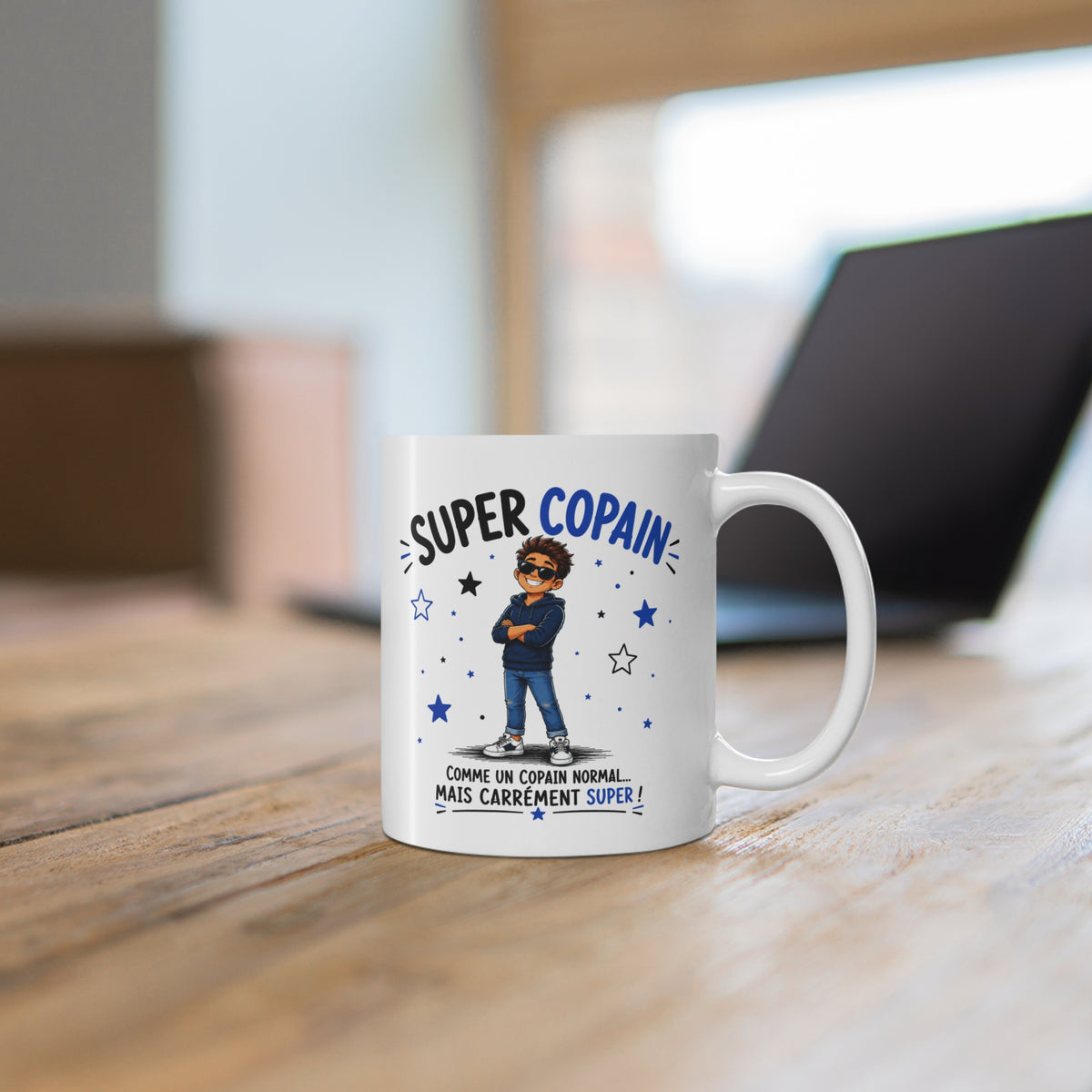 Mug Super Copain – Tasse Humoristique pour Ami – Idée Cadeau Originale pour un Super Copain – Anniversaire Noël Amitié