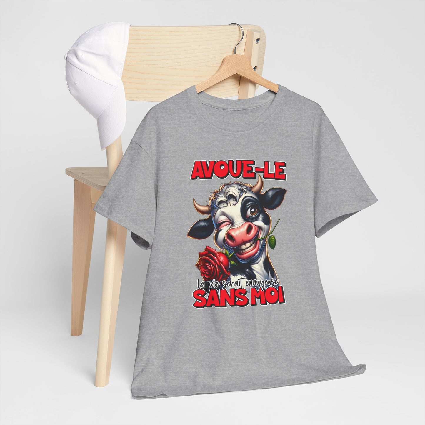 Tee Shirt Avoue-Le La Vie Serait Ennuyeuse Sans Moi – T-Shirt Humour Vache Drôle – Cadeau Homme Femme Original