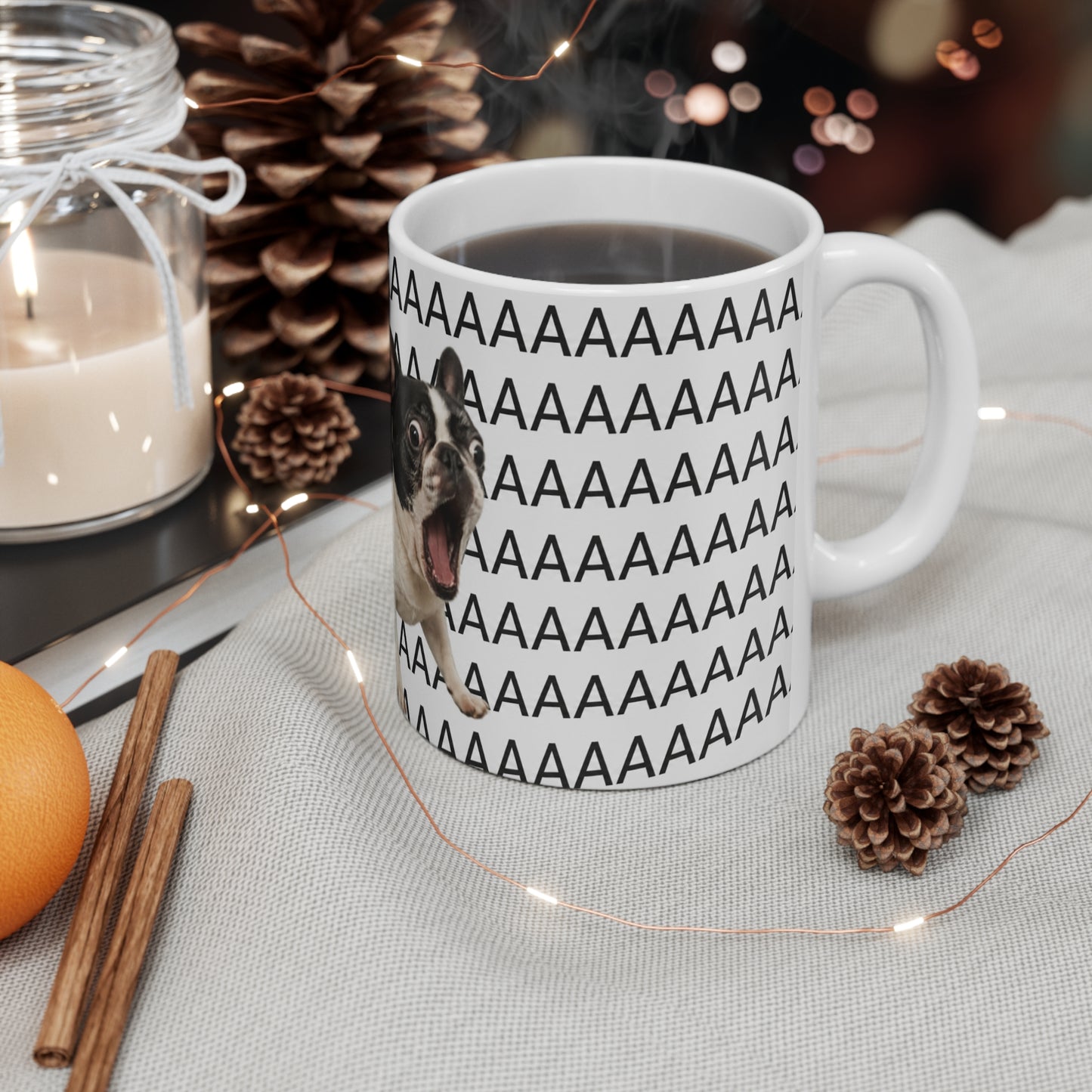 Tasse Chien AAAA Humour – Mug Bouledogue Français Meme Drôle – Cadeau Homme Femme 325ml