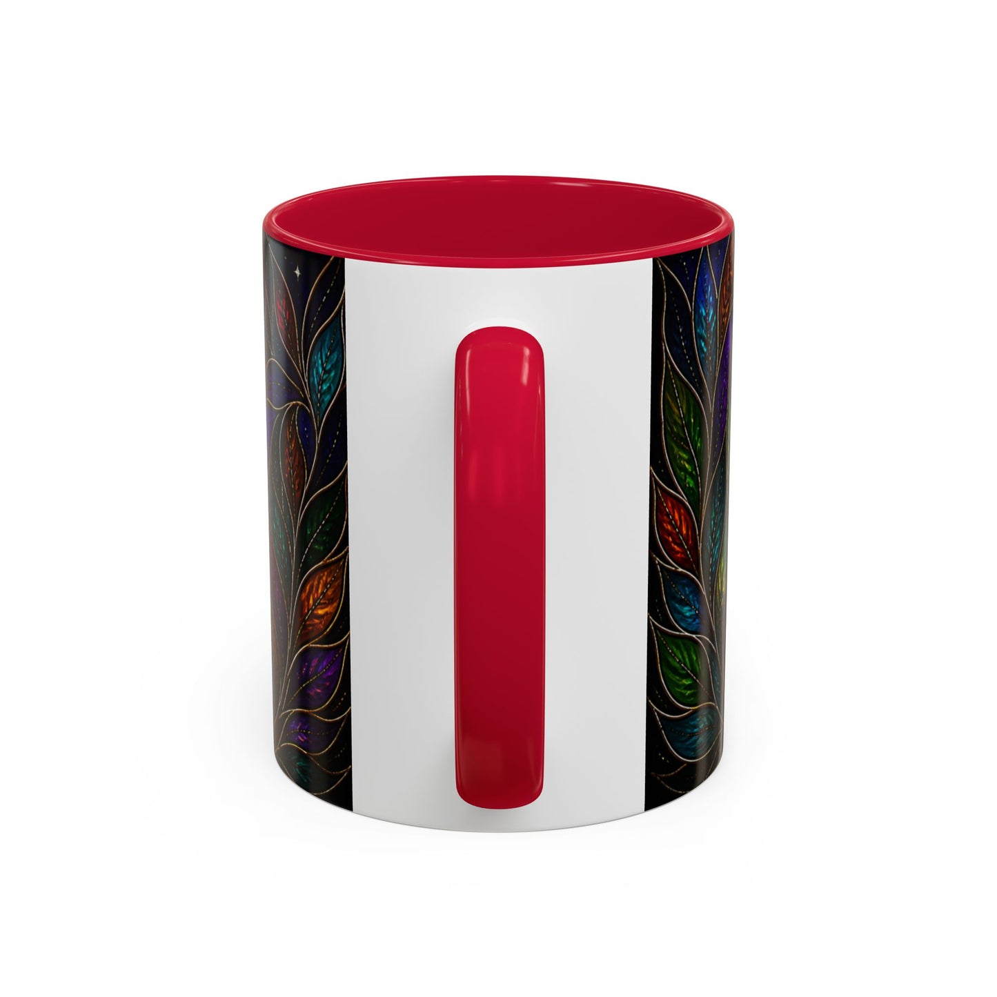 Tasse Taureau Style Vitrail – Mug Artistique Multicolore avec Lune et Taureau Mystique – Céramique 325ml
