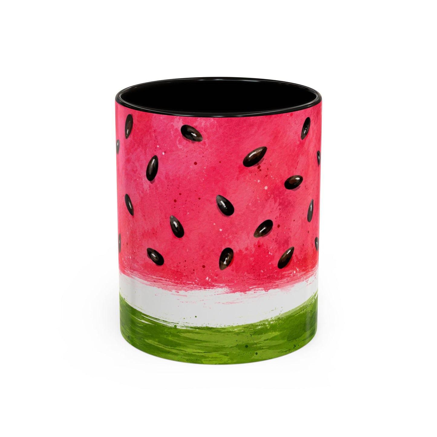 Tasse Pastèque Aquarelle – Mug Fruit Rouge et Vert – Cadeau Été Gourmand Homme Femme 325ml