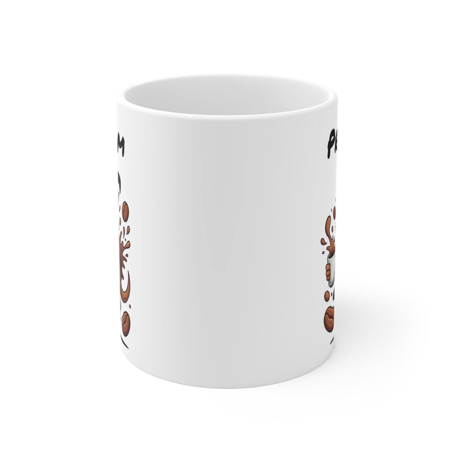 Tasse Personnalisable Kangourou Sorcier Café – Mug Prénom Céramique 325ml – Cadeau Drôle Halloween