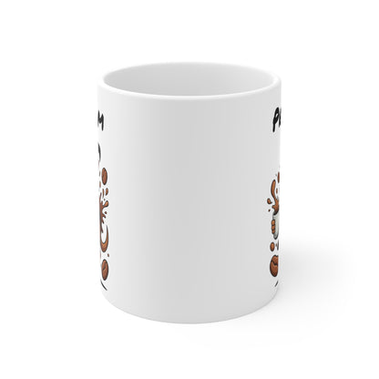 Tasse Personnalisable Kangourou Sorcier Café – Mug Prénom Céramique 325ml – Cadeau Drôle Halloween
