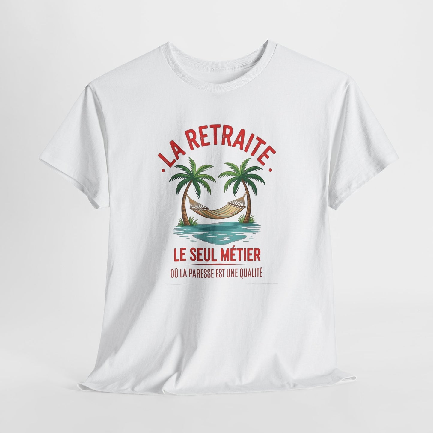 Tee Shirt Homme et Femme Retraite Humour Cadeau Retraité Départ en Retraite Vacances Repos Hamac Collègue