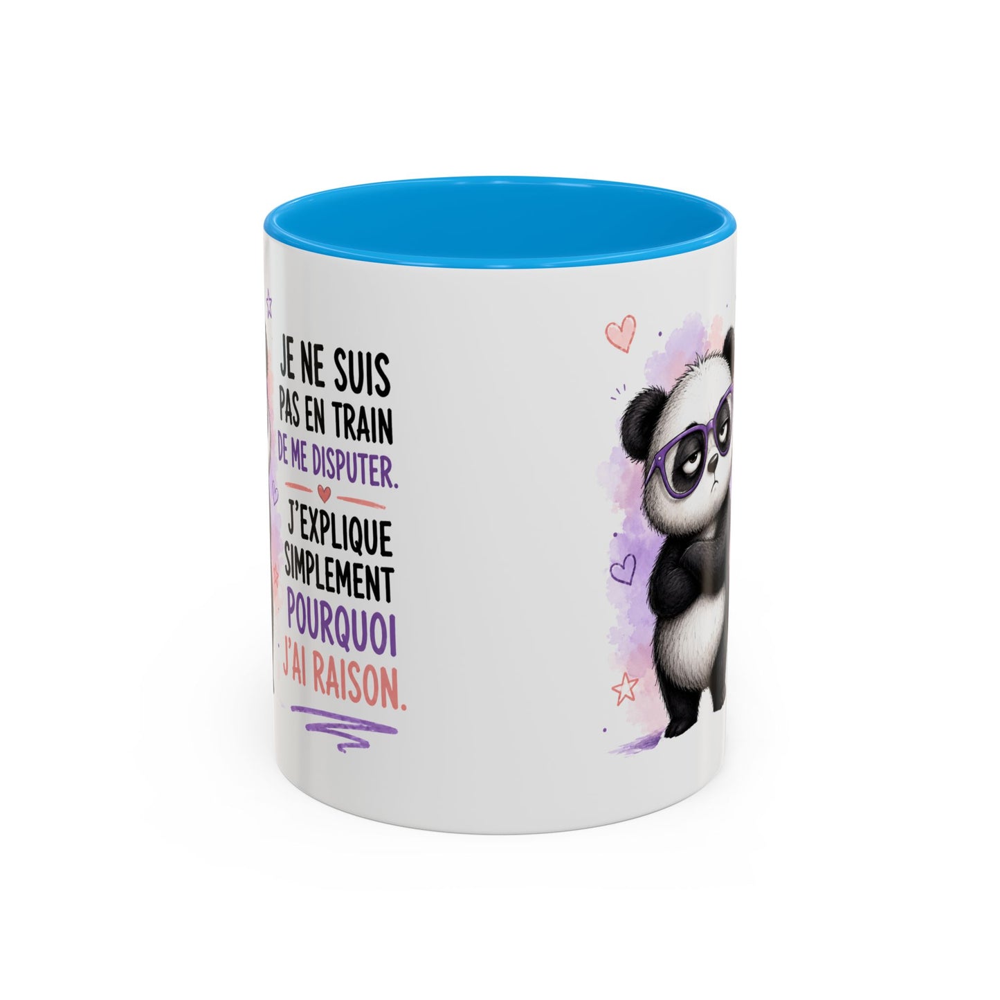 Tasse Panda Drôle Homme Femme – Mug Je Ne Suis Pas en Train de Me Disputer J'Explique Pourquoi J'Ai Raison – Cadeau Humour 325 ml