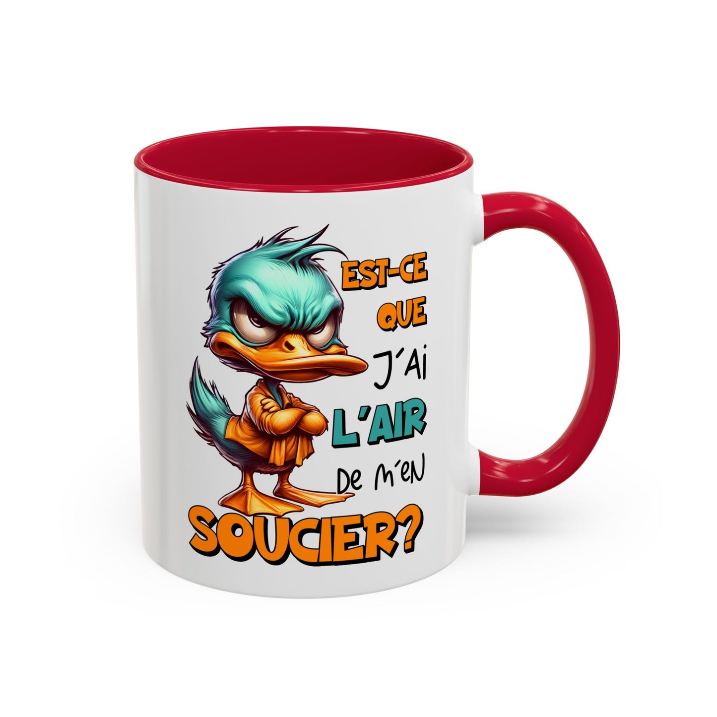 Tasse Est-Ce Que J’Ai L’Air De M’en Soucier – Mug Canard Humour Drôle Cartoon – Cadeau Fun 325ml
