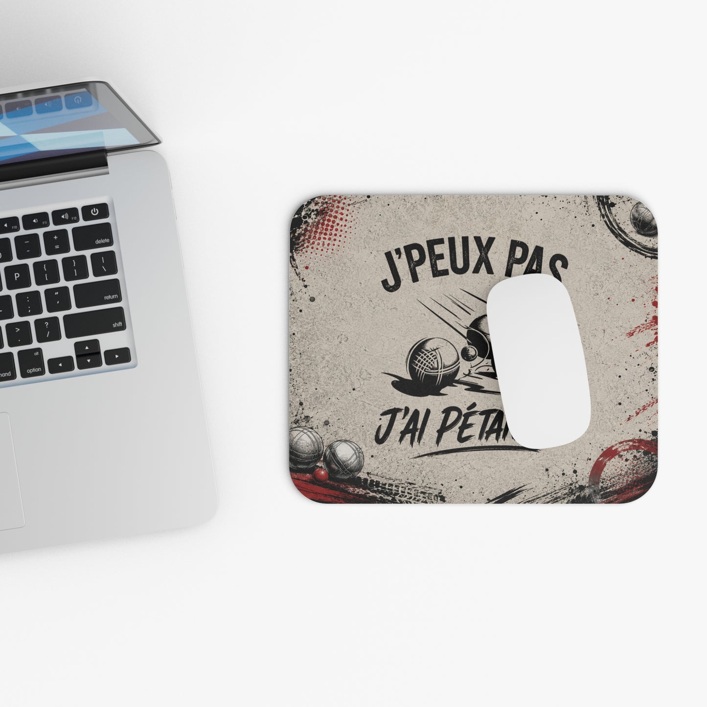 Tapis de Souris 22X18cm Pétanque Humour J'Peux Pas J'ai Pétanque Cadeau Joueur de Boules Sport Loisir