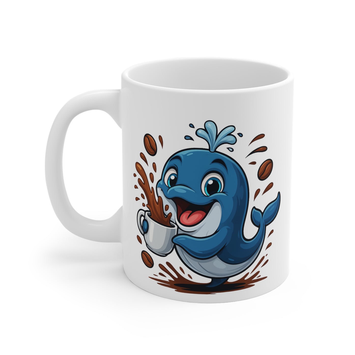 Mug Baleine Café – Tasse Céramique 325ml – Design Cartoon Mignon – Cadeau Original Amateur de Café