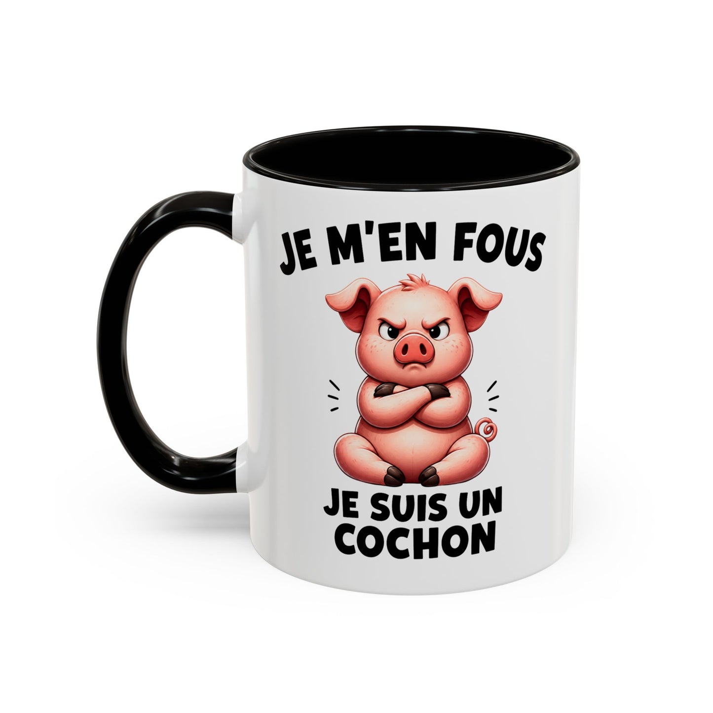 Tasse Je M’En Fous Je Suis un Cochon – Mug Cochon Humoristique – Cadeau Femme Homme Amoureux des Animaux 325ml