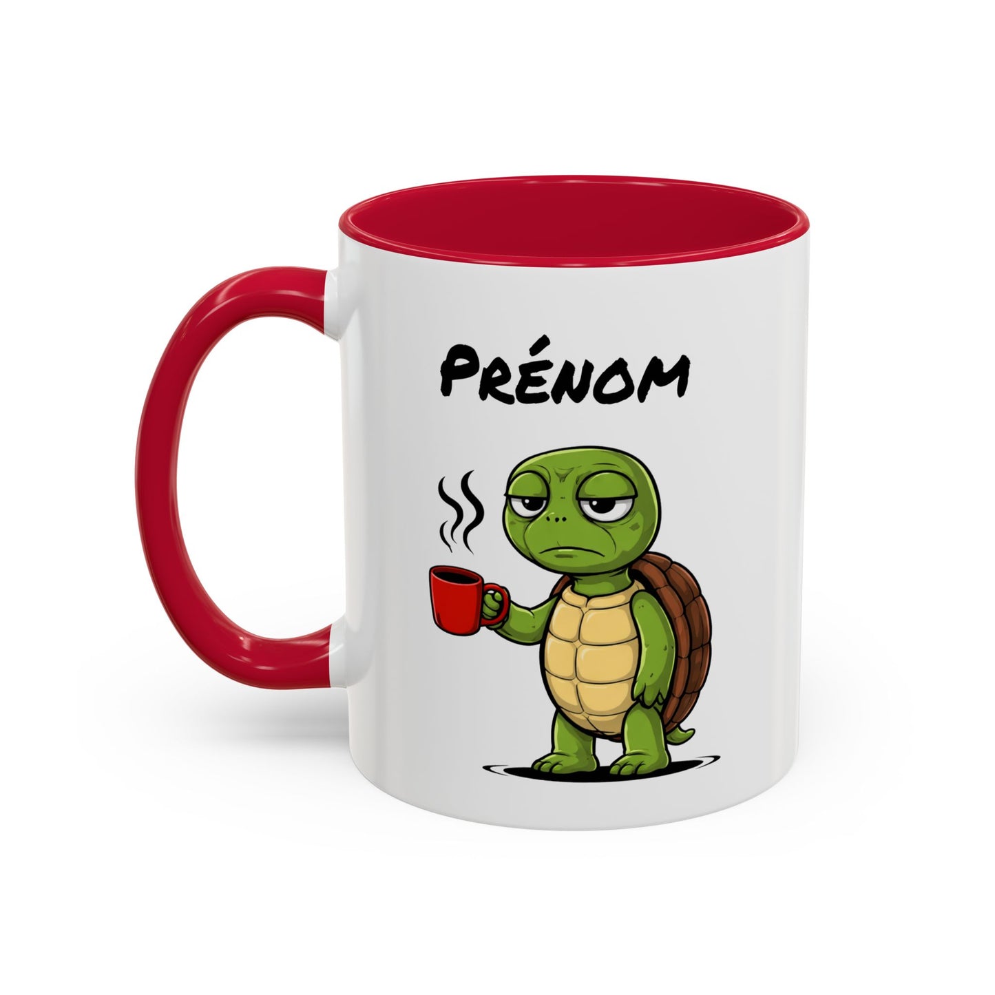 Mug Tortue Fatiguée Personnalisable 325ml – Tasse Café Humour Animal Mignon Drôle Réveil Difficile