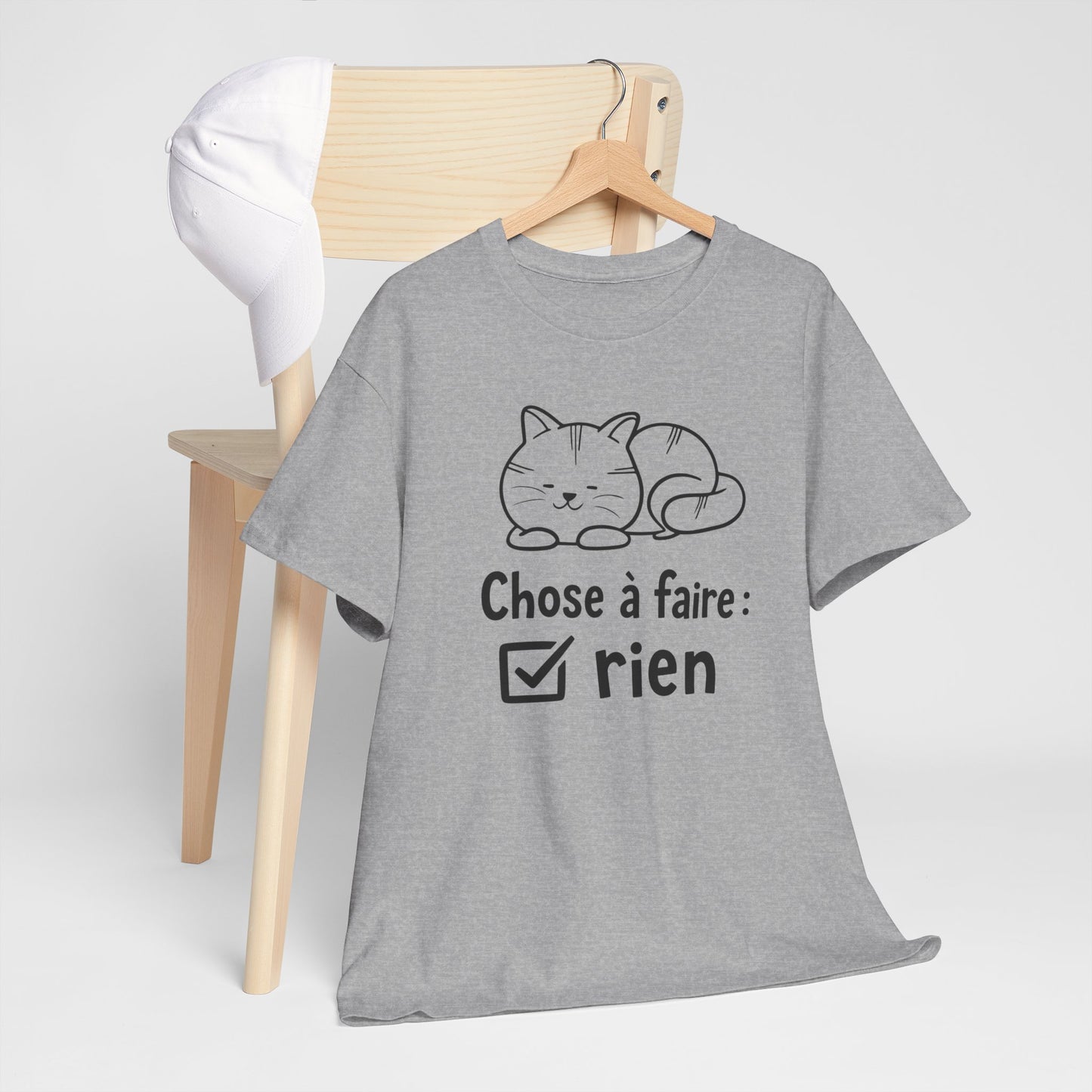 Tee Shirt Chat Homme Femme – Humour Paresse Repos et Sieste – Idée Cadeau Drôle Amoureux des Chats
