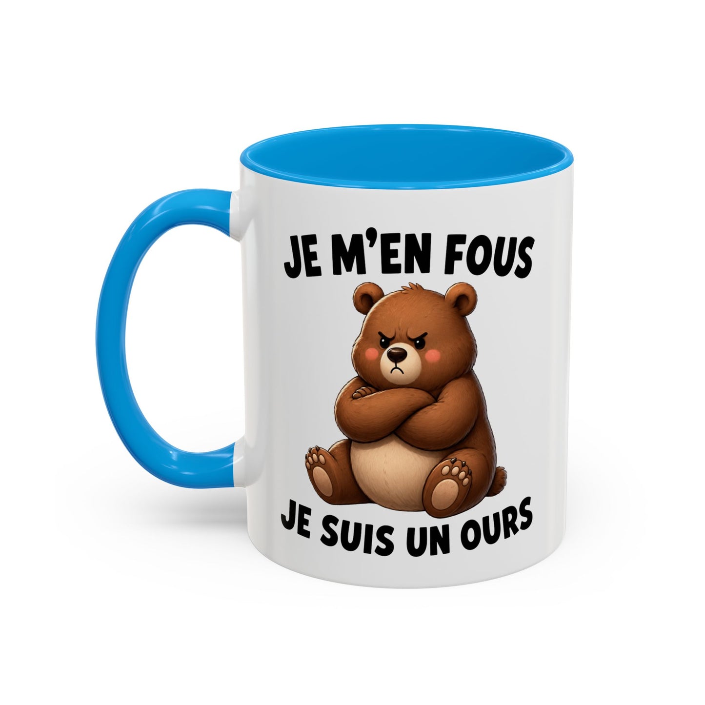 Tasse Je M’en Fous Je Suis un Ours – Mug Ours Humoristique – Cadeau Femme Homme Amoureux des Animaux 325ml