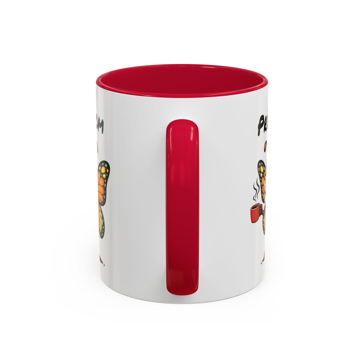 Tasse Papillon avec Café – Mug Insecte Humoristique Fatigue – Illustration Cartoon 325ml