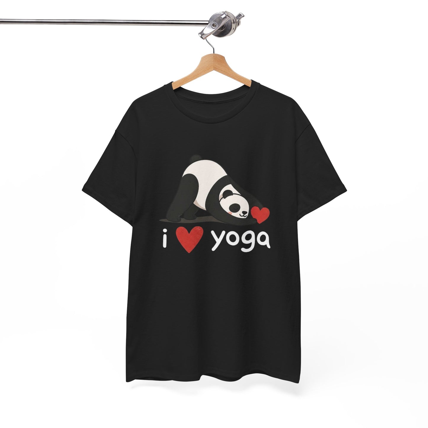 T-Shirt Yoga Panda Homme Femme – I Love Yoga – Tee Shirt Panda Kawaii Méditation Relaxation