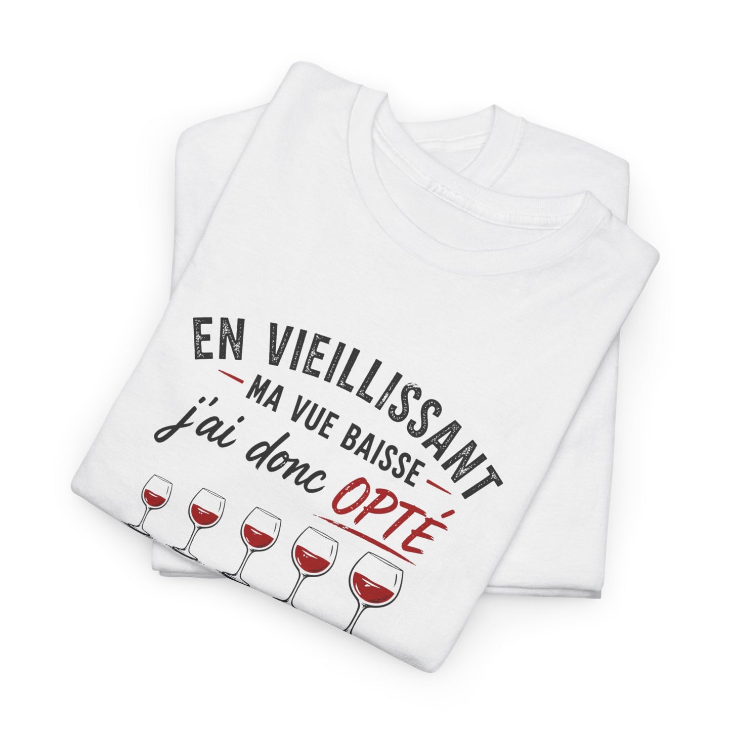 T-Shirt Humour Vin Verres Progressifs – Tee Shirt Drôle Apéro Vin Rouge Citation Amusante Adulte – Idée Cadeau Amateur Vin