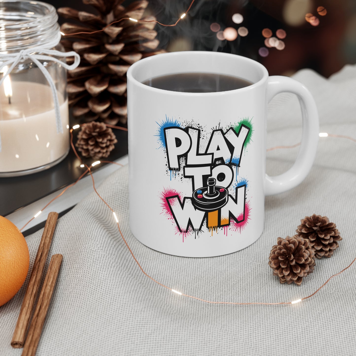 Mug Gaming Homme et Femme – Gamer Jeu Vidéo Manette Arcade Rétro – Cadeau Original pour Joueur Passionné de Jeux Vidéo 325 ml