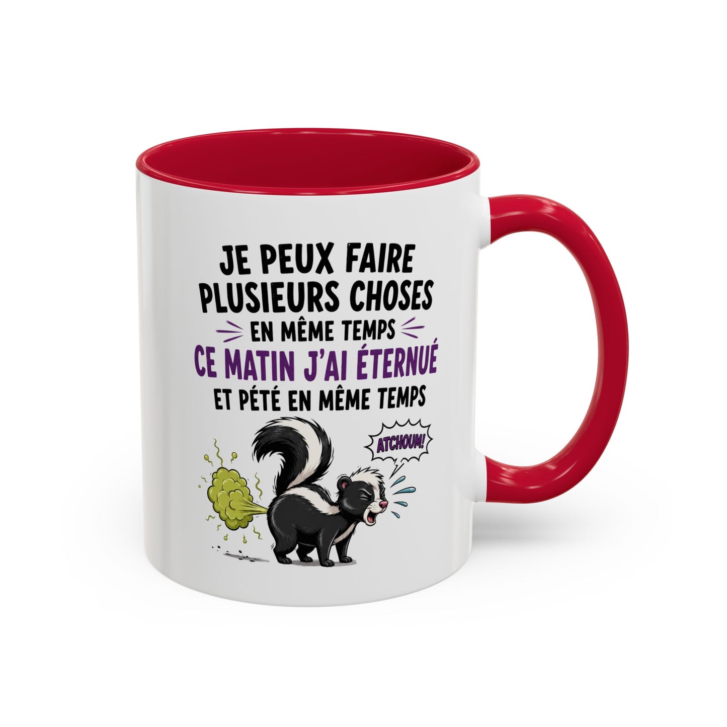 Tasse Humour Homme et Femme – Mug Drôle Pet et Prout avec Putois – Cadeau Original Rigolo pour Ami Collègue Anniversaire 325 ml