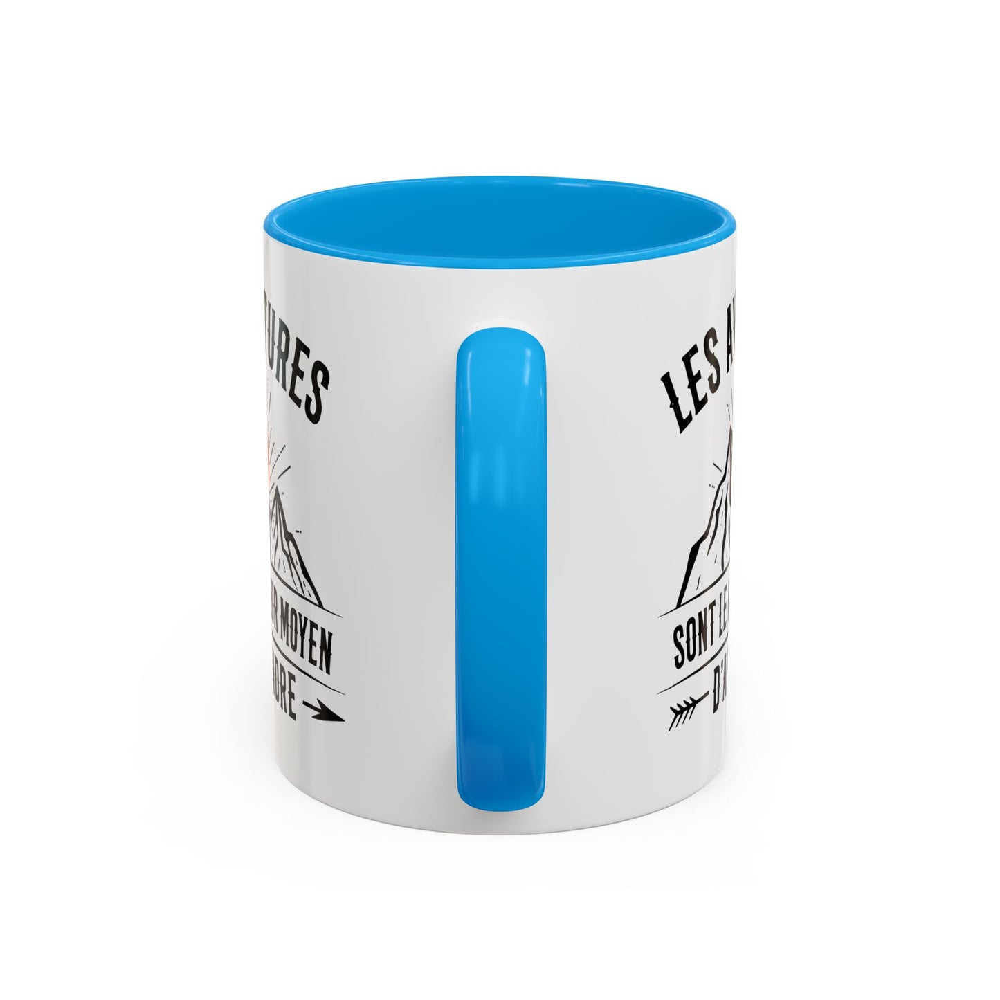Tasse Camping Homme et Femme – Les Aventures sont le Meilleur Moyen d’Apprendre – Mug Montagne Nature Randonnée – Cadeau Original Campeur – 325 ml