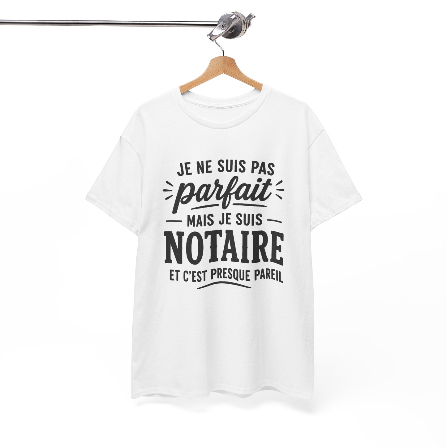 Tee Shirt Homme Notaire Humour Métier Droit Justice Cadeau Professionnel Juridique Étude Notariale Idée Cadeau