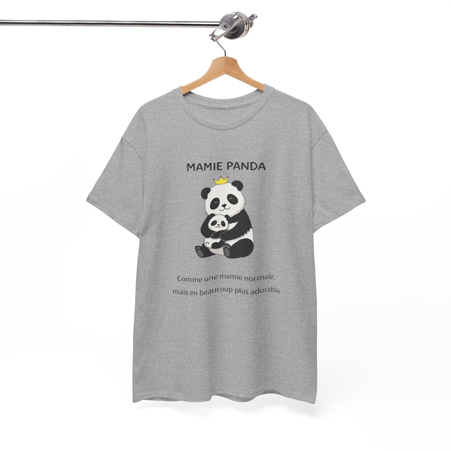 T-Shirt Mamie Panda Mignon – Cadeau Mamie Original – Tee Shirt Panda Amour Grand-Mère