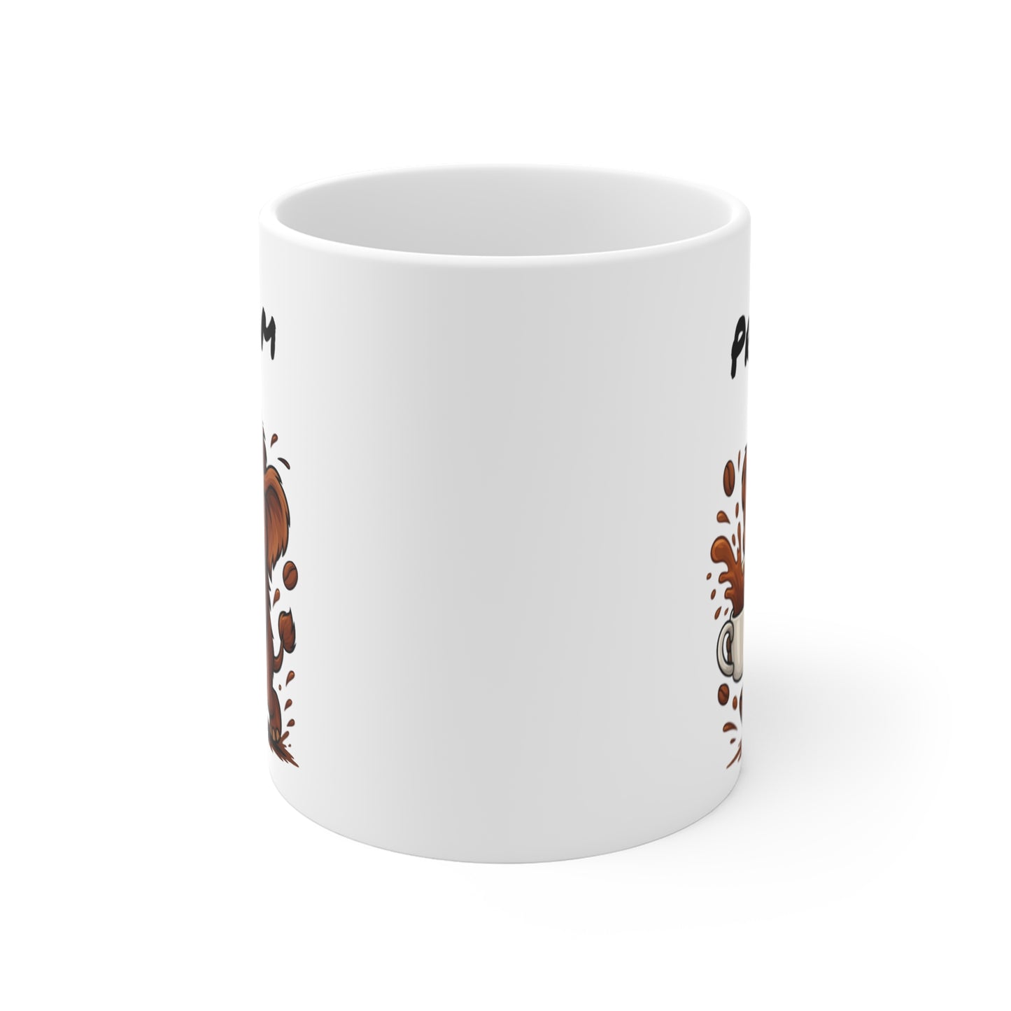 Tasse Personnalisable Mammouth Café – Mug Prénom Cartoon – Cadeau Original Amateur de Café 325ml