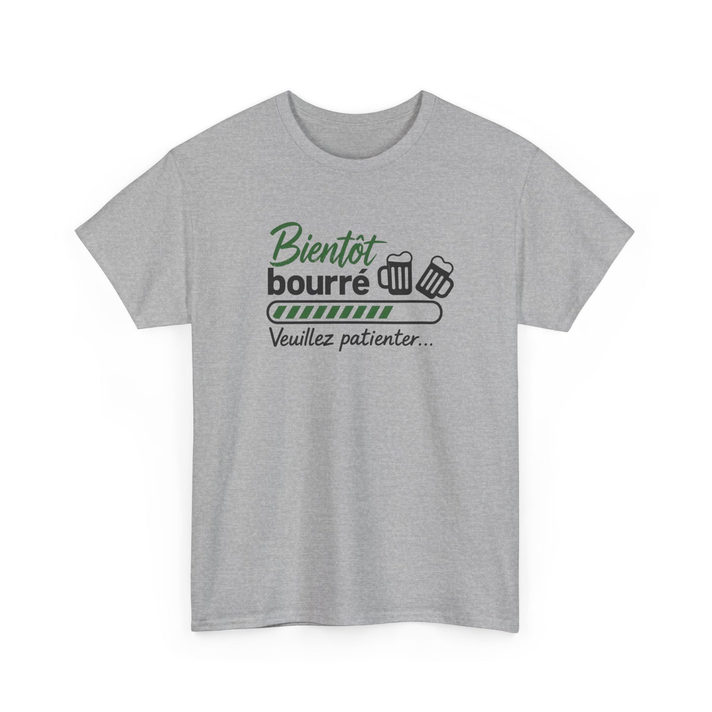 T-Shirt Humour Apéro Homme Femme – Tee Shirt Bientôt Prêt Apéro – Cadeau Drôle Soirée Bière Noir Blanc Gris