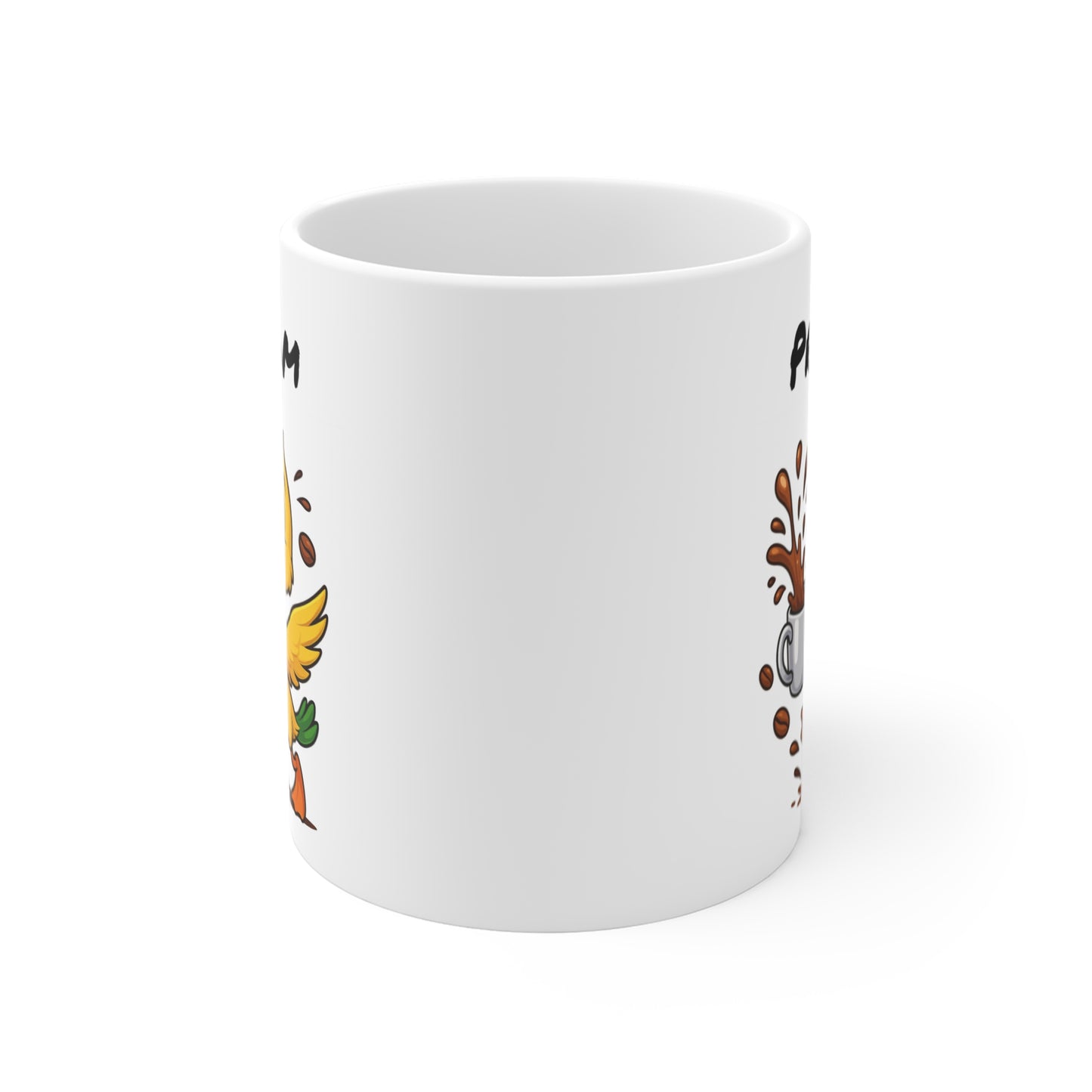 Tasse Personnalisable Canard Café – Mug Prénom Animal Cartoon Céramique 325ml – Cadeau Original Mignon
