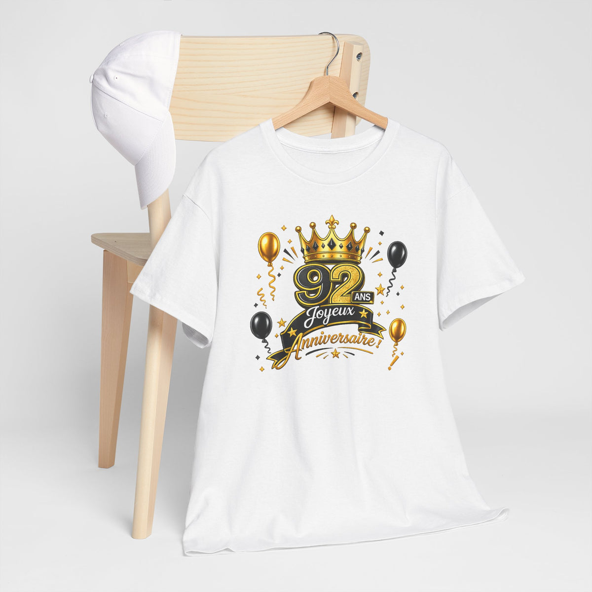 Tee Shirt Anniversaire 92 Ans Homme et Femme – Joyeux Anniversaire – Cadeau 92 Ans